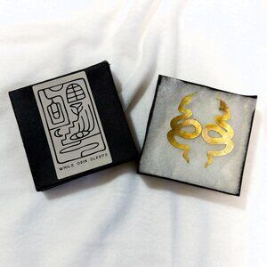 While Odin Sleeps Serpent Earrings